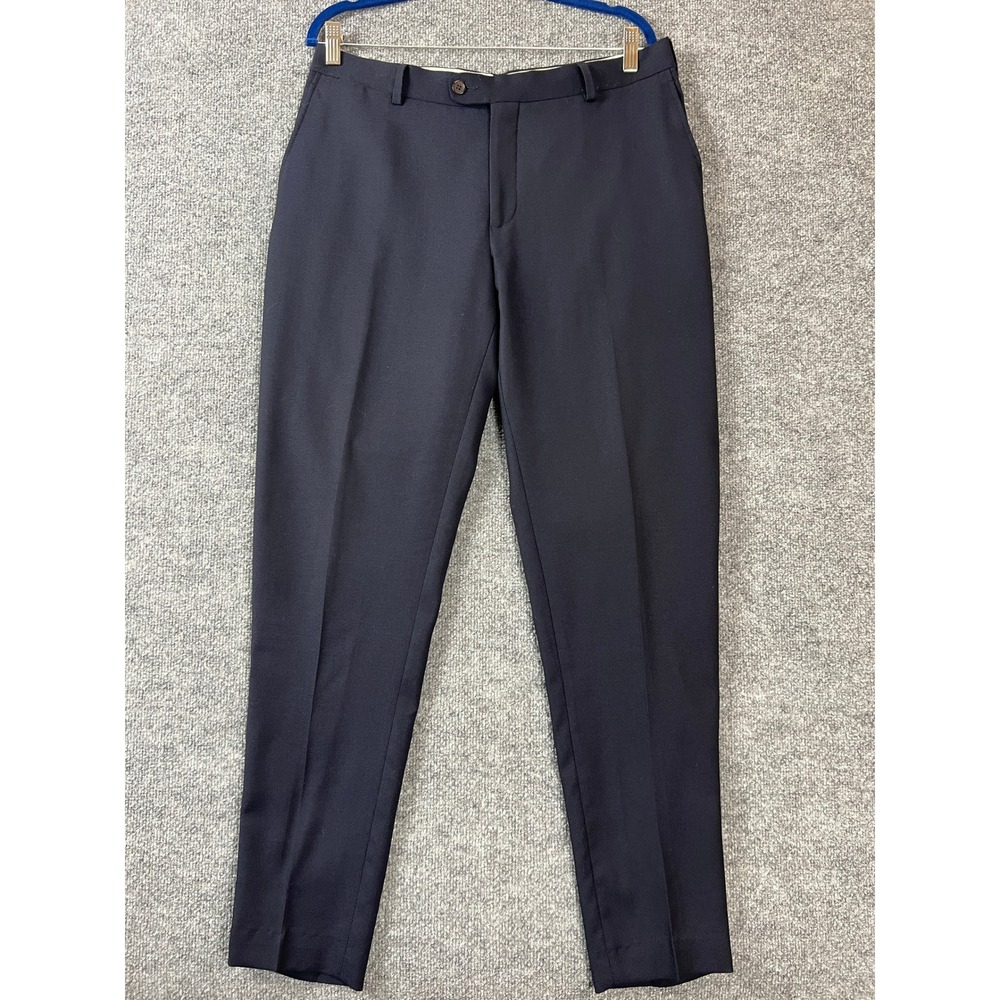 Suitsupply Dress Pants Mens Size 34x31.5 Navy Blue Brescia Int Wool Luxury